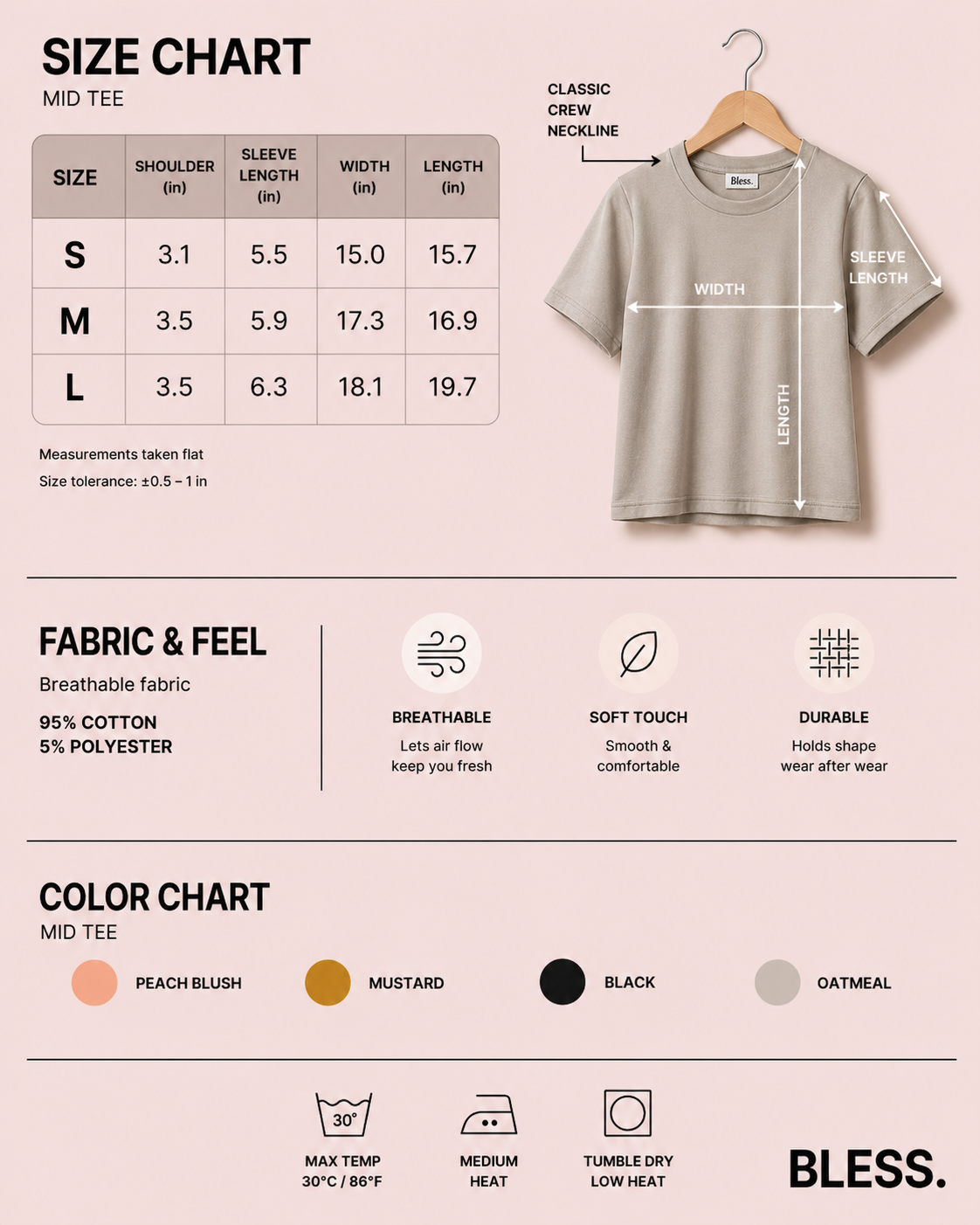 🌸 Women's T-Shirt in Cotton Rib Knit