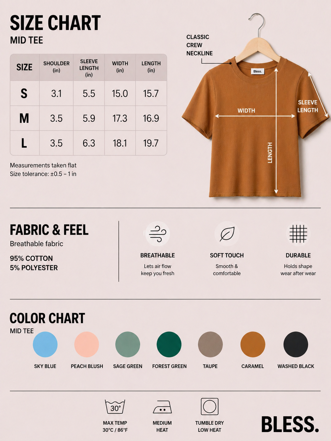 🌼 Women's T-Shirt in Premium Stretch
Rib Knit