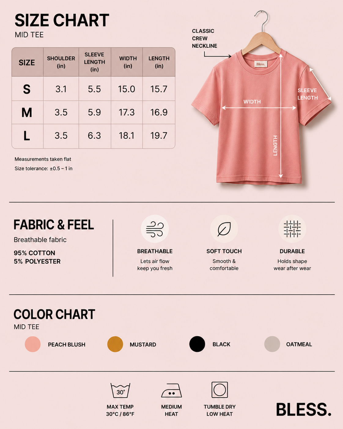 🌸 Women's T-Shirt in Cotton Rib Knit