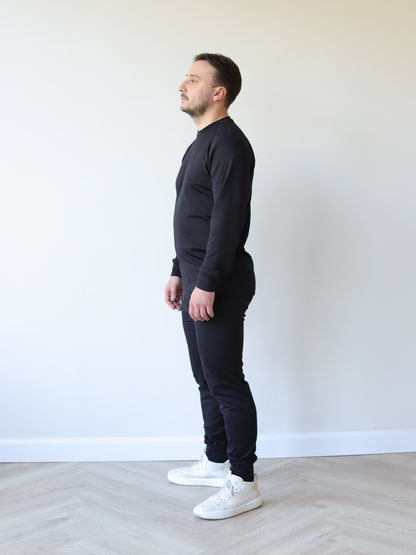 🖤 Men’s Thermal Underwear Set in Biflex Knit