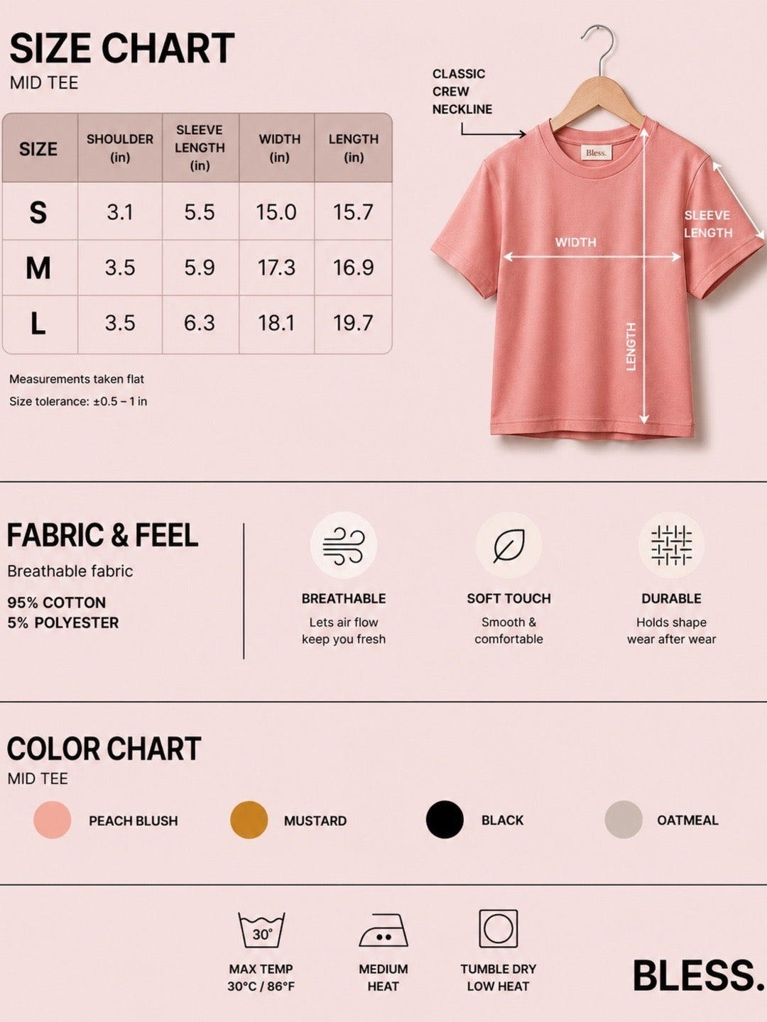 🌸 Women's T-Shirt in Cotton Rib Knit