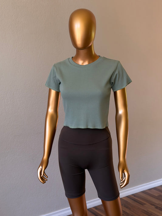 🌼 Women's T-Shirt in Premium Stretch
Rib Knit