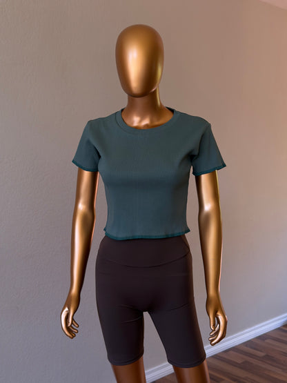 🌼 Women's T-Shirt in Premium Stretch
Rib Knit