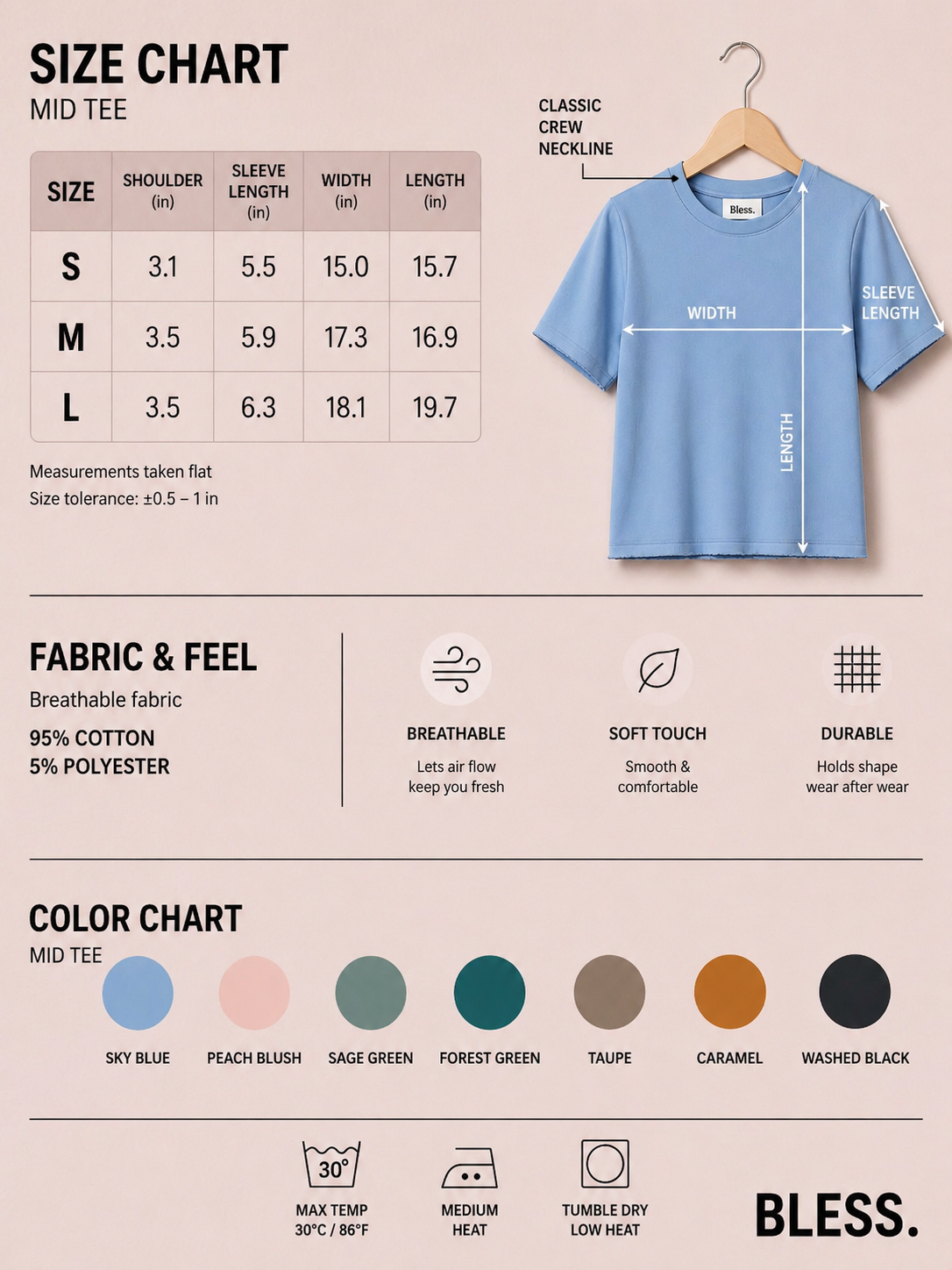 🌼 Women's T-Shirt in Premium Stretch
Rib Knit