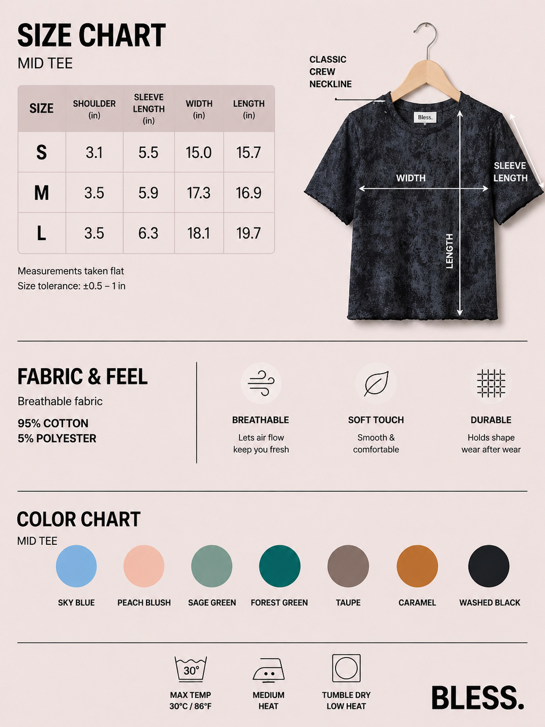 🌼 Women's T-Shirt in Premium Stretch
Rib Knit