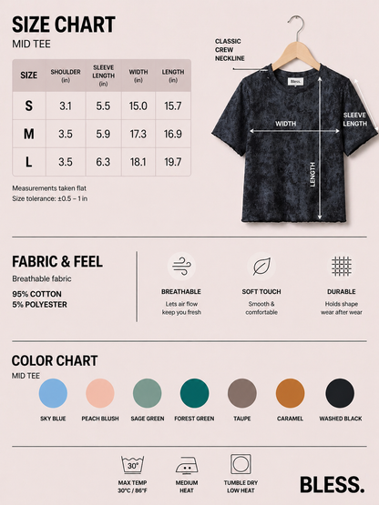 🌼 Women's T-Shirt in Premium Stretch
Rib Knit