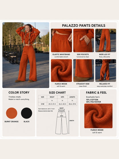 🧡Women's Palazzo Pants
(Fleece-Lined) Orange
