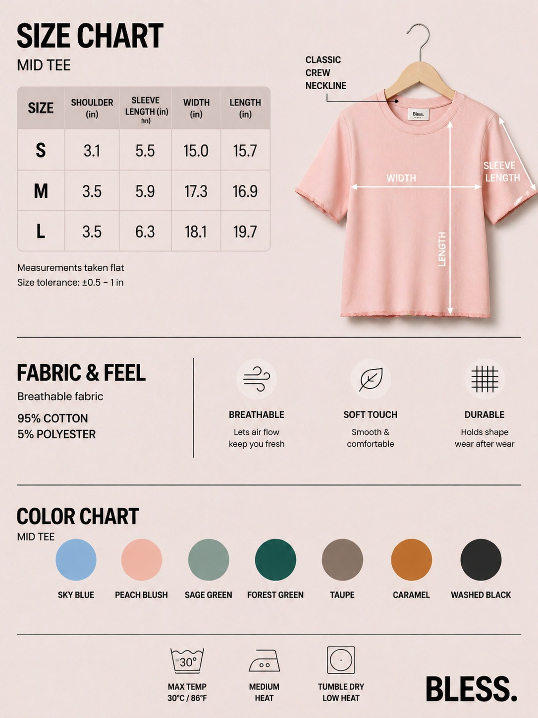 🌼 Women's T-Shirt in Premium Stretch
Rib Knit