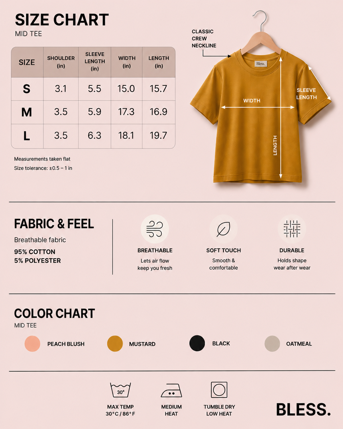 🌸 Women's T-Shirt in Cotton Rib Knit