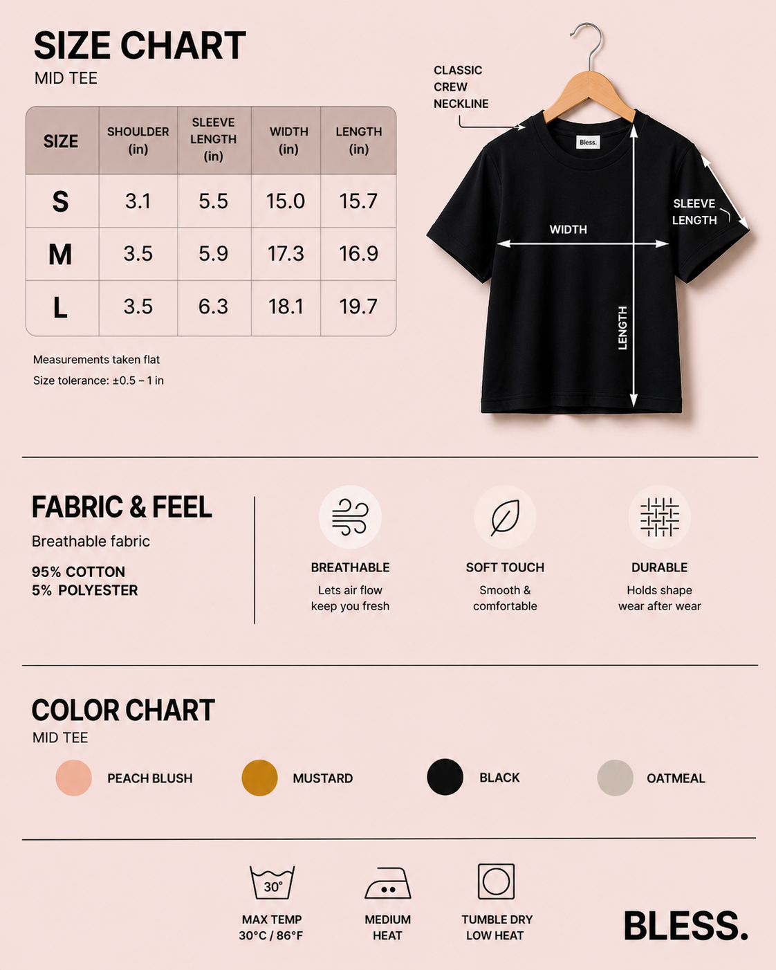 🌸 Women's T-Shirt in Cotton Rib Knit