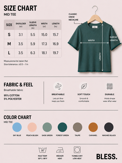 🌼 Women's T-Shirt in Premium Stretch
Rib Knit