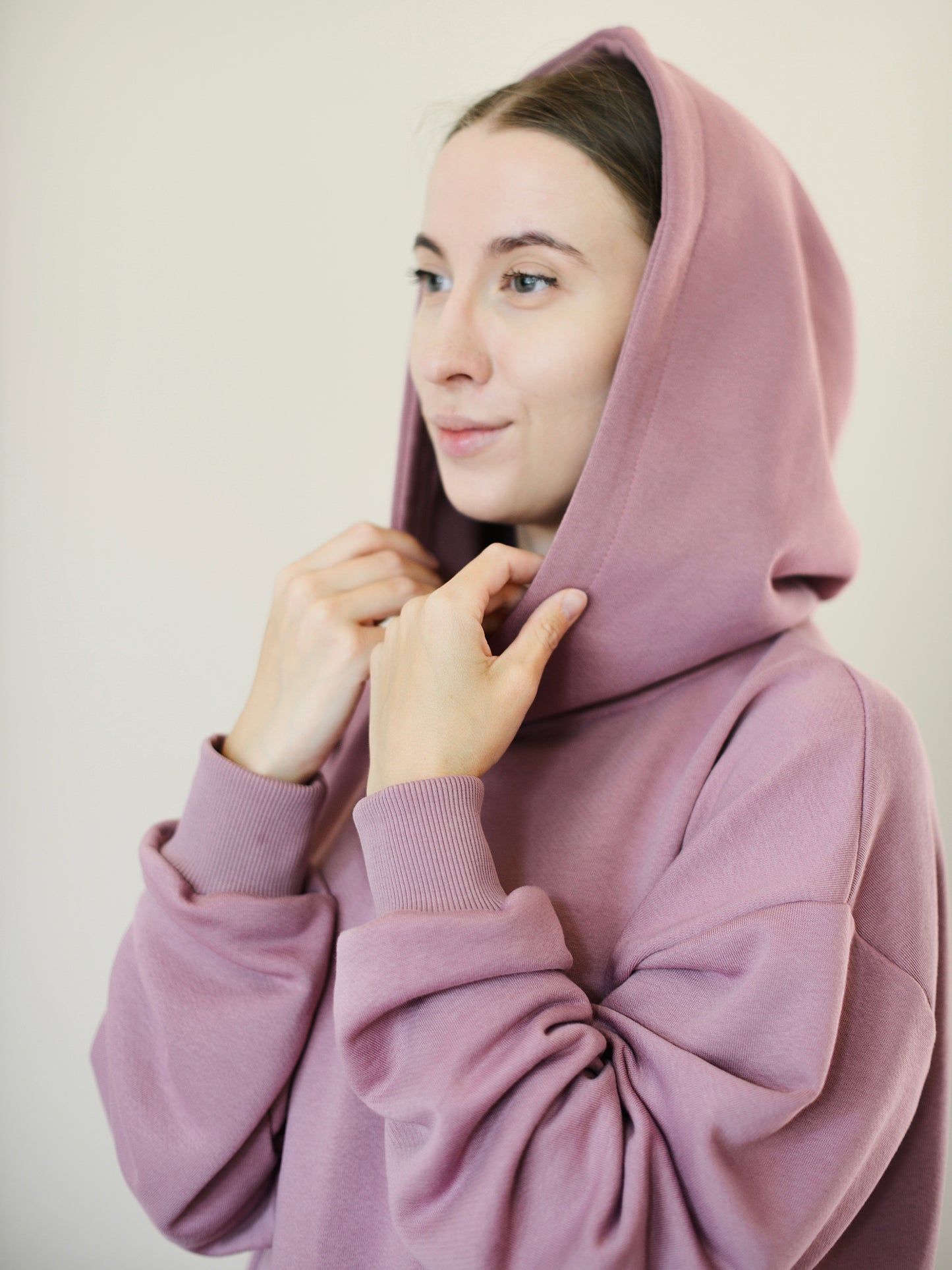 💜 Oversized Hoodie (Lightweight, No Fleece) · Lilac