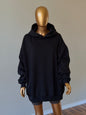 🖤 Oversized Hoodie (Fleece-Lined) · Black